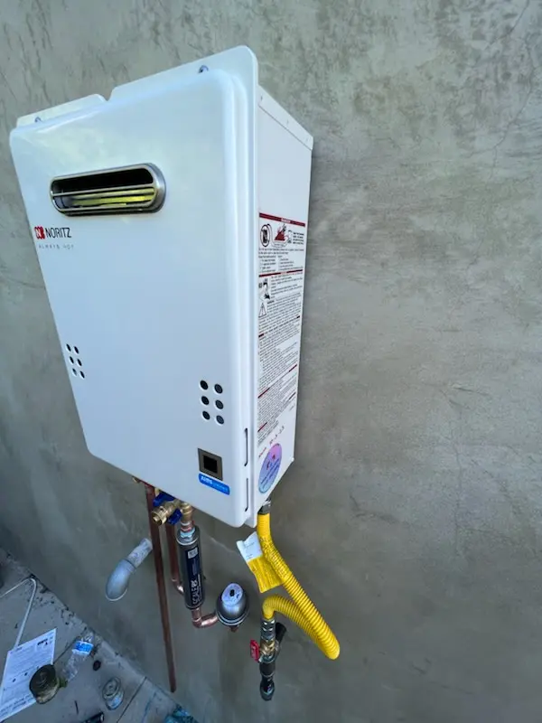 Tankless water heater installation for Beetree homes